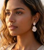Fashion gold plated anti tarnish pearl drop earrings for women & girls