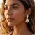 Fashion gold plated anti tarnish pearl drop earrings for women & girls