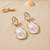 Fashion gold plated anti tarnish pearl drop earrings for women & girls