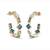 Fashion gold plated anti tarnish multicolor crystal hoop earrings for women