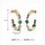 Fashion gold plated anti tarnish multicolor crystal hoop earrings for women