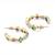Fashion gold plated anti tarnish multicolor crystal hoop earrings for women