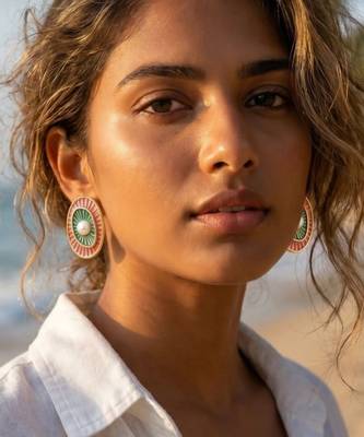 Fashion gold plated anti tarnish multicolor pearl drop earrings for women 1