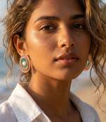 Fashion gold plated anti tarnish multicolor pearl drop earrings for women