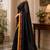Black color digital printed chanderi cotton ready to wear saree with blouse