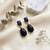 Fashion gold plated anti tarnish blue stone drop earrings for women & girls