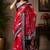 Red color digital printed chanderi cotton ready to wear saree with blouse