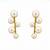 Fashion gold plated anti tarnish pearl drop earrings for women & girls