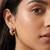 Fashion gold plated anti tarnish multicolor crystal hoop earrings for women