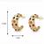 Fashion gold plated anti tarnish multicolor crystal hoop earrings for women