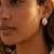 Fashion gold plated anti tarnish pearl oval stud earrings for women & girls