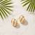 Fashion gold plated anti tarnish pearl oval stud earrings for women & girls