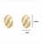 Fashion gold plated anti tarnish pearl oval stud earrings for women & girls