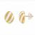 Fashion gold plated anti tarnish pearl oval stud earrings for women & girls