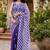 purple  color digital printed chanderi ready to wear saree with blouse