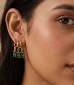 Fashion anti tarnish gold plated american diamond stud earrings for women