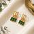 Fashion anti tarnish gold plated american diamond stud earrings for women