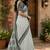 grey  color digital printed chanderi ready to wear saree with blouse