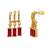 Fashion anti tarnish gold plated american diamond stud earrings for women