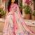 peach  color digital printed chanderi ready to wear saree with blouse