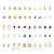 Fashion 25 pairs anti tarnish gold plated stud earrings combo for women