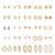 Fashion 25 pairs anti tarnish gold plated stud earrings combo for women