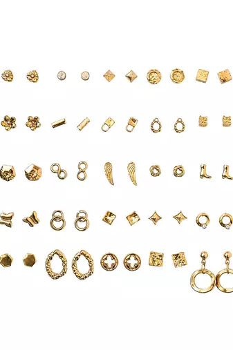Fashion 25 pairs anti tarnish gold plated stud earrings combo for women