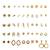 Fashion 25 pairs anti tarnish gold plated stud earrings combo for women