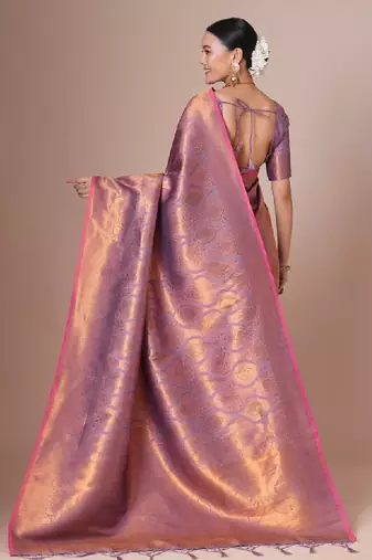 Woven designed kanjeevaram saree