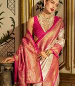 Floral zari kanjeevaram saree