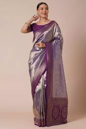 Woven design saree with blouse piece