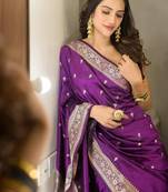 Woven design zari art silk heavy work kanjeevaram saree