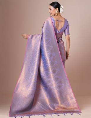 Woven designed festive wear saree with blouse 2