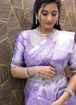 Woven design zari art silk kanjeevaram saree 1