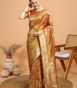 Ethnic motifs woven design kanjeevaram saree