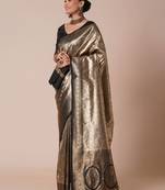 Woven design banarasi saree with blouse piece