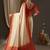 Off white & red woven design zari pure georgette kanjeevaram saree