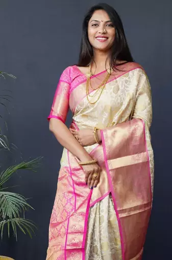 Woven design zari kanjeevaram sarees