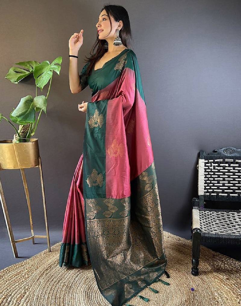 Woven design zari kanjeevaram saree