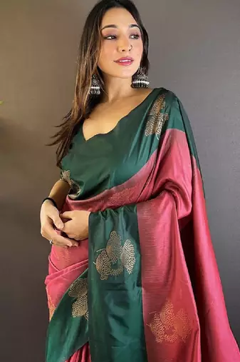 Woven design zari kanjeevaram saree