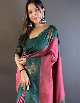Woven design zari kanjeevaram saree 3