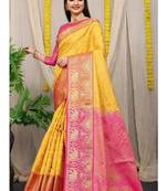 Woven design zari silk cotton kanjeevaram saree