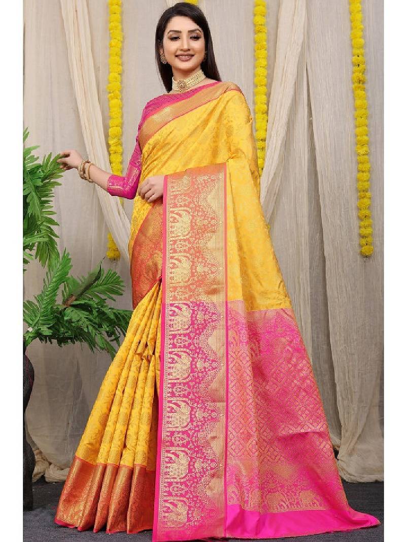 Woven design zari silk cotton kanjeevaram saree