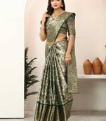 Floral zari tissue kanjeevaram saree