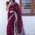 Purple cotton blend kanjeevaram saree