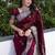 Purple cotton blend kanjeevaram saree
