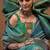 Woven design zari silk blend kanjeevaram saree with matching blouse