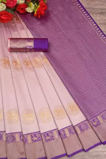 Woven design banarasi sillk saree