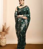 Woven design kanjeevaram saree with blouse piece