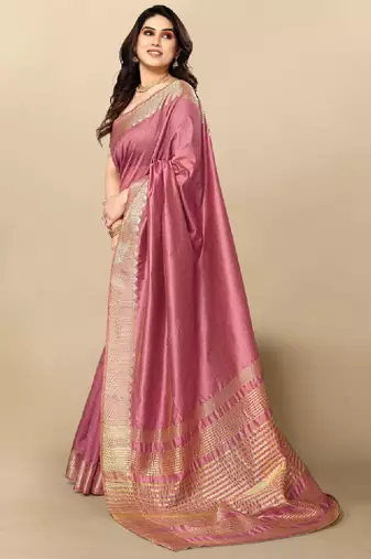 Woven design zari silk blend kanjeevaram saree